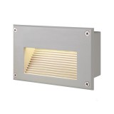 Kültéri Süllyesztett lámpa, szürke, 3000K melegfehér, 30 lm, CRI 80, SLV Brick 229702