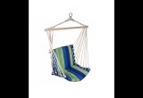 Kültéri textil függőfotel puha betéttel zöld-kék