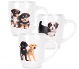 Kutya mintás kerámia bögrekészlet 220 ml, 3 db-os