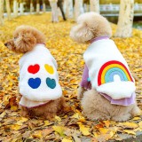 Kutyaruha - Kutyamellény - Pihe-puha, bélelt, meleg - kétféle mintával - XL - szívecskés