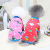 Kutyaruha - Kutyapulóver - Kutyapulcsi - Traktoros és Felhős cica mintával - L - cicás felhős