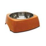Kutyatál DOG FANTASY, négyzet alakú tálkatartóval - 1,40L,narancssárga