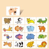 kütyübazár 16 darabos Montessori Puzzle Kártya játék