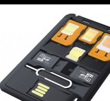 kütyübazár 5 az 1-ben mini SIM kártya átalakító adapter készlet, micro SD-kártyaolvasó