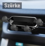 kütyübazár Autós telefontartó szellőzőrácsra- Gravitációs (nyújtott kialakítás) Szürke