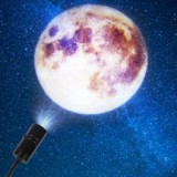 kütyübazár Égitest LED projektor, éjszakai dekor kivetítő (Föld, Hold, Hold és csillag)