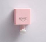 kütyübazár Felragasztható cicás akasztó - Rózsaszín