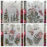 kütyübazár Festősablon 4 db Levél minták