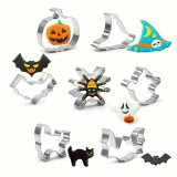 kütyübazár Halloween-témájú rozsdamentes acél süteményszaggatók