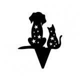 kütyübazár Macskás kerti dekoráció Kutyás