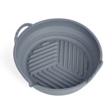 kütyübazár Összecsukható szilikon forma forrólevegős sütőhöz szürke kerek