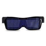 kütyübazár Parti szemüveg, világító szemüveg, LED kijelzős szemüveg Kék