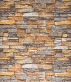 kütyübazár Tégla hatású tapéta - szürke és sárga