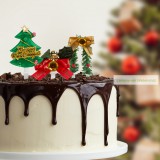 Karácsonyi 3D tortadekor, 3 db