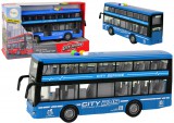 KicsiKocsiBolt interaktív emeletes busz kék 28x7x12 cm 16933