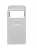 Kingston Technology DataTraveler Micro USB flash meghajtó 128 GB USB A típus 3.2 Gen 1 (3.1 Gen 1) Ezüst