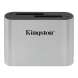 Kingston Workflow SD USB 3.2 UHS-II Card Reader Silver WFS-SD