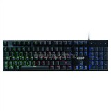 L33T Gaming OSEBERG Semi-mechanikus RGB Gamer Billentyűzet USB, US (fekete) (160390)