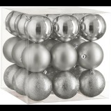 LAALU Díszgömb szett, ezüst árnyalatokban, 8 cm, 27 db (LAU-6232)