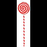 LAALU Karácsonyi dísz - nyalóka, piros-fehér, 38 cm (LAU-6200)