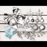 LAALU karácsonyi díszek - Mennyei ezüst készlet, 240 - 270 cm fákhoz (LAU-2304-OR)
