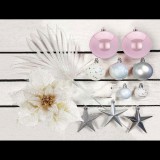 LAALU karácsonyi díszek - Polárrózsaszín készlet, 300 - 600 cm fákhoz (LAU-3005)