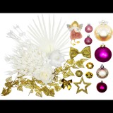 LAALU karácsonyi díszek - Rózsaszín varázslat készlet, max. 100 cm fákhoz (LAU-2405-OZM)