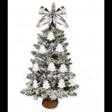 LAALU LED fényekkel díszített karácsonyfa - Havas erdő, 23 dísz, 60 cm (LAU-2212-OZM-60V)