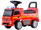 Lábbal Hajtós Eredeti Licence Mercedes Tűzoltó Autó-Hang és Fényhatások-Kürt-Műbőr Ülés-Ülés alatti Tároló