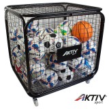 Labdatartó kocsi Aktivsport zárható 70x70x80 cm
