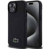 Lacoste Iconic Petit Pique Woven Logo Apple iPhone 15 MagSafe tok, fekete