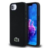 Lacoste Iconic Petit Pique Woven Logo MagSafe tok iPhone 16e készülékhez fekete