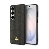 Lacoste PVC Blend Monogram Gold Logo Samsung Galaxy S26 mágneses tok, barna