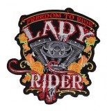 Lady Rider, Freedom to Ride hátfelvarró, nagyméretű