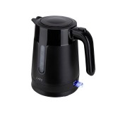 LaFe Essential, 1500W, 1L, Vízkőszűrő, BPA mentes, Műanyag, Fekete, Elektromos vízforraló