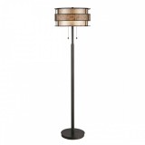 Laguna-EL Elstead álló lámpa 152,4cm 2x húzókapcsoló 2x E27 sötétbarna, antik vörösréz, taupe