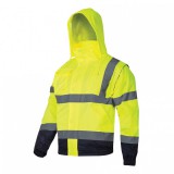 lahti pro munkavédelmi kabát láthatósági bélelt 2xl/ zöld lecsatolható ujjakkal