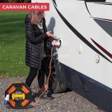 Lakókocsi Kültéri Vezetékrendező Görgő Tároló