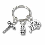 Lakókocsis kulcstartó