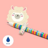 Láma, radírozható zselés toll kék tintával (LEGAMI - STATIONERY - No Probllama, 0.7 mm)