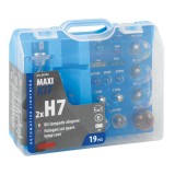 Lampa 12V H7 (H7x2db) izzókészlet 19 darabos