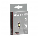 Lampa 12V SV8,5-8 sofita, 10x32mm 2 SMD, fehér színű,