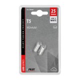 Lampa 12V T5 LED 1 SMD, fehér színű - párban