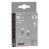 Lampa 12V T5 LED dióda, fehér színű - párban