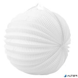 . Lampion, kerek, 22 cm, fehér