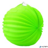 . Lampion, kerek, 22 cm, zöld