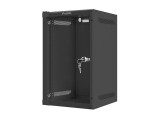 Lanberg 10" 9U Falra szerelhető Rackszekrény Black  WF10-2309-10B