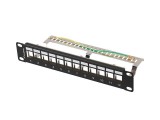 Lanberg 12-port Patch Panel 1U Black PPKS-9212-B