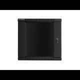 Lanberg 12U 19" fali rack szekrény 600x600mm fekete (WF01-6612-10B) (WF01-6612-10B)