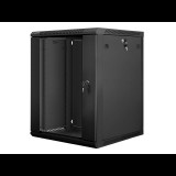 Lanberg 15U 19" fali rack szekrény 600x600mm fekete (WF01-6615-10B) (WF01-6615-10B)